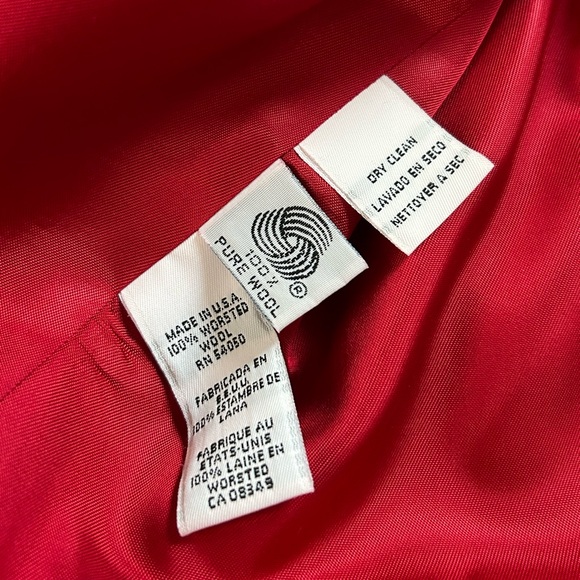 ⭐️ LAST CHANCE SALE! ⭐️ VTG Rena Rowan for Saville Red Blazer Wool Size 14W - Picture 12 of 14